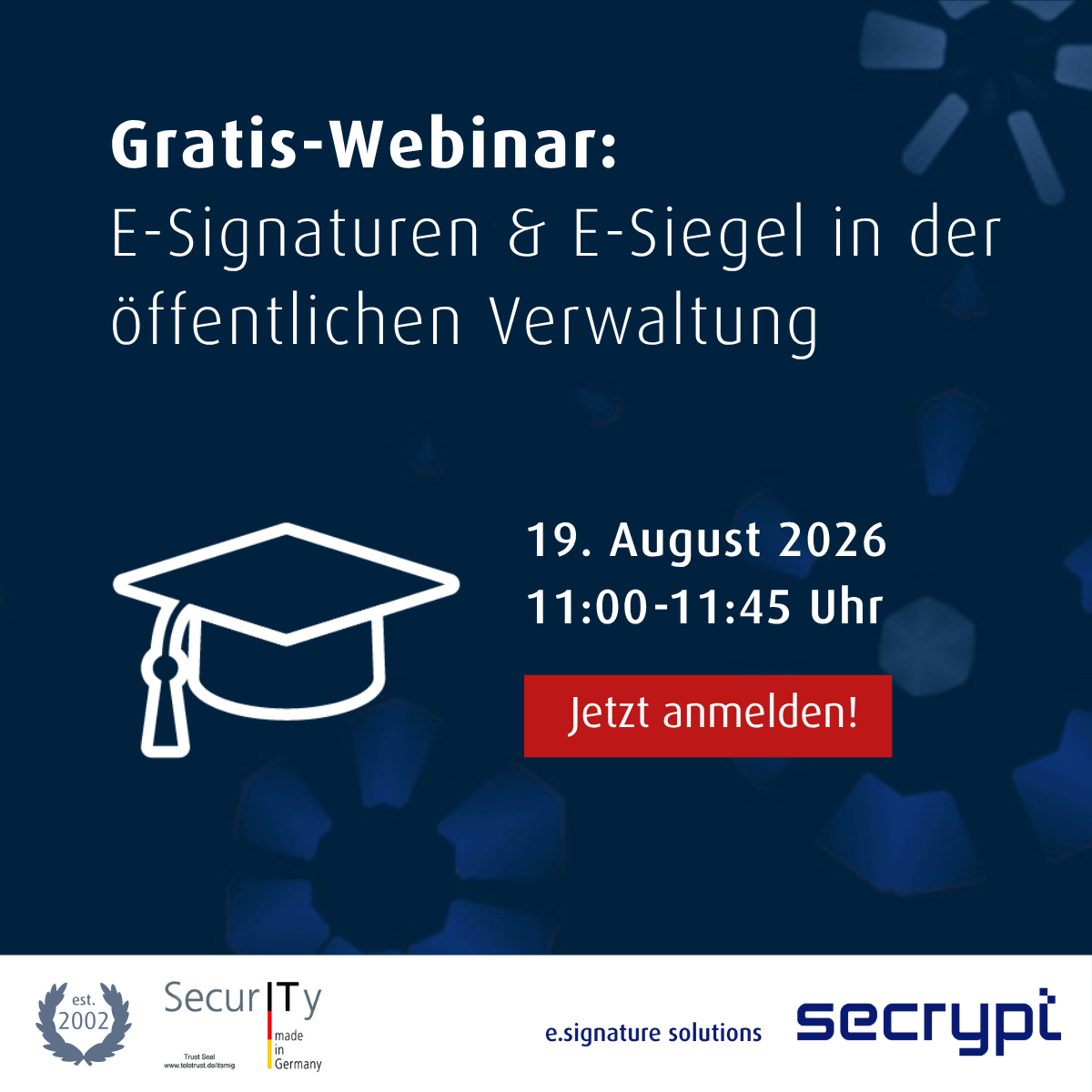 2 kostenlose Webinare: E-Signaturen & E-Siegel in der öffentlichen Verwaltung
